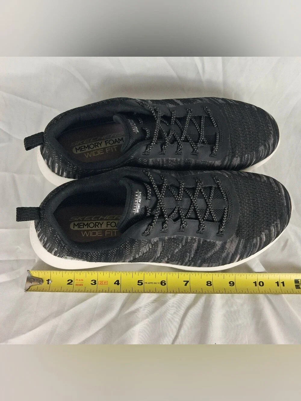 Skechers Womens Vapor Foam Lite Running Shoes Sneakers Size 10 Black 104432W